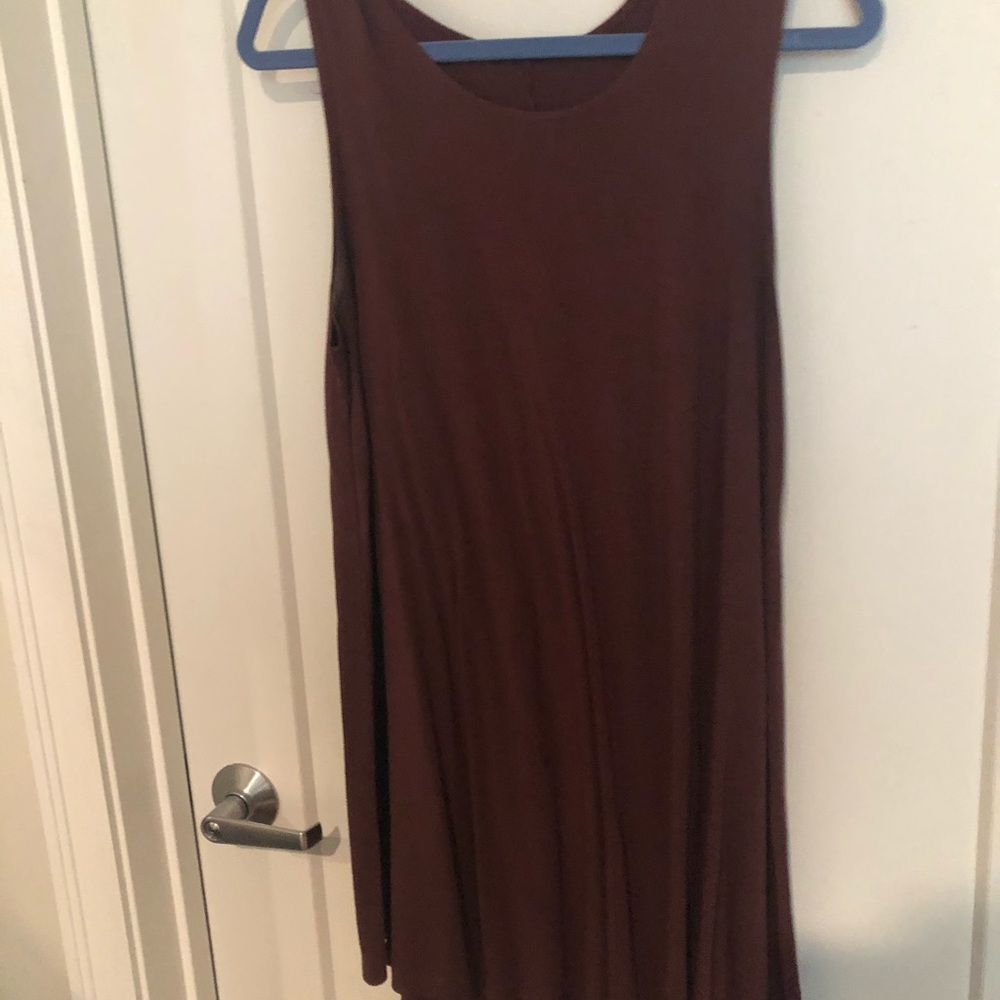 Maroon t shirt dress